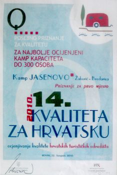Oasis-Camping-Kamp-Jasenovo-Priznanje